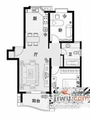 南洋新都2室2厅1卫104㎡户型图