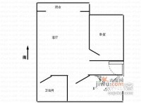 盛世家园1室1厅1卫57㎡户型图