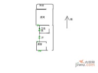 桂平小区1室1厅1卫50㎡户型图