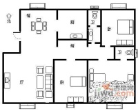 绿地春申花园3室2厅2卫154㎡户型图