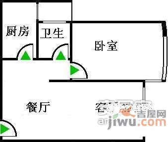 云和花园1室1厅1卫75㎡户型图