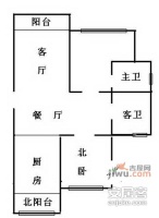 鸿禧花园2室2厅1卫116㎡户型图