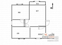 鸿禧花园2室1厅1卫75㎡户型图