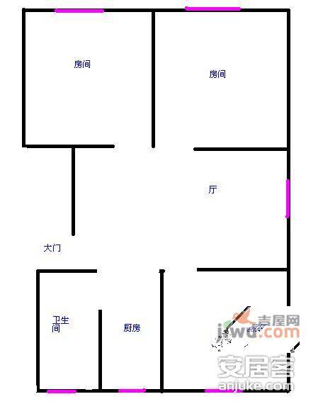 威宁小区3室1厅1卫89㎡户型图