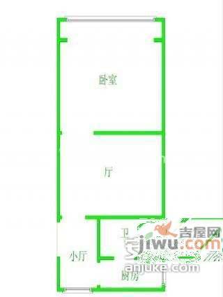 威宁小区1室1厅1卫52㎡户型图