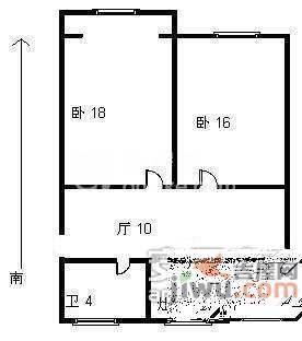 威宁小区2室1厅1卫74㎡户型图