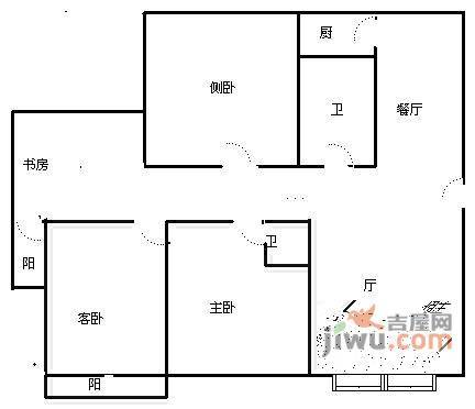 虹桥花苑4室3厅3卫300㎡户型图