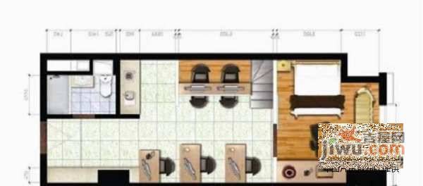 江桥万达广场1室1厅1卫300㎡户型图