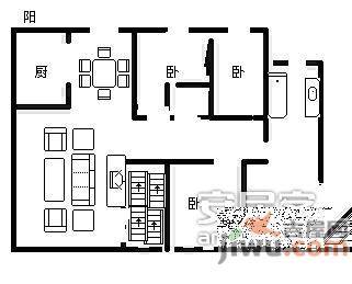 满庭芳花园4室2厅2卫174㎡户型图