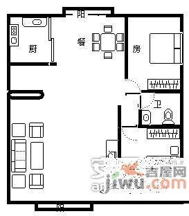 文翔名苑2室2厅2卫132㎡户型图