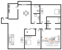 天鹅泉公寓3室2厅2卫137㎡户型图