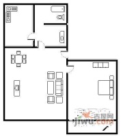 天鹅泉公寓2室1厅1卫90㎡户型图