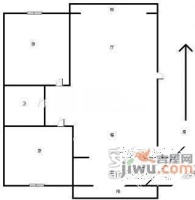 九英里2室1厅1卫76㎡户型图