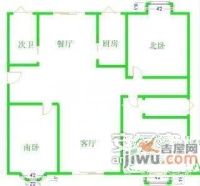 上海家园3室2厅1卫126㎡户型图