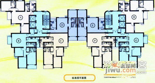 菊园5室3厅4卫214㎡户型图