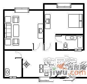 菊园2室2厅1卫102㎡户型图