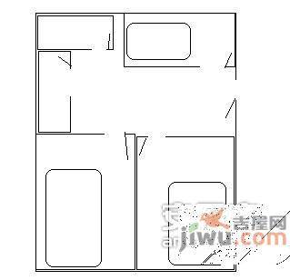 风华水岸2室1厅1卫83㎡户型图