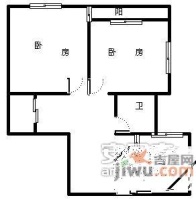 张扬小区2室2厅1卫68㎡户型图