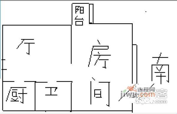 张扬小区1室1厅1卫户型图