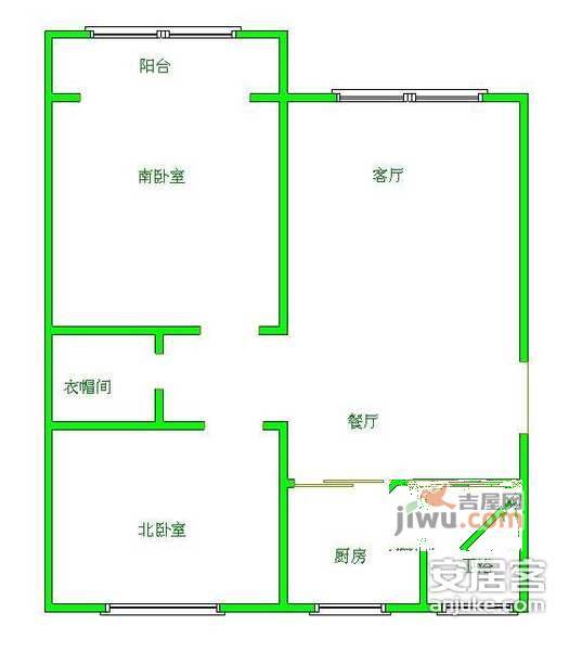 仙霞大郡2室2厅2卫85㎡户型图