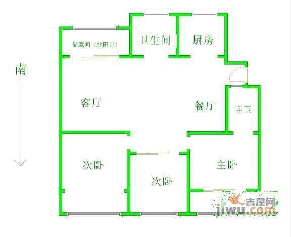 仙霞大郡3室2厅2卫150㎡户型图