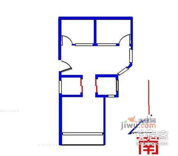 都华名苑1室1厅1卫75㎡户型图