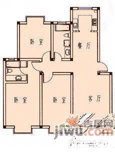 天山华庭3室2厅1卫115㎡户型图