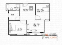 天山华庭2室2厅1卫111㎡户型图