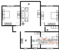 金台三居3室2厅1卫155㎡户型图