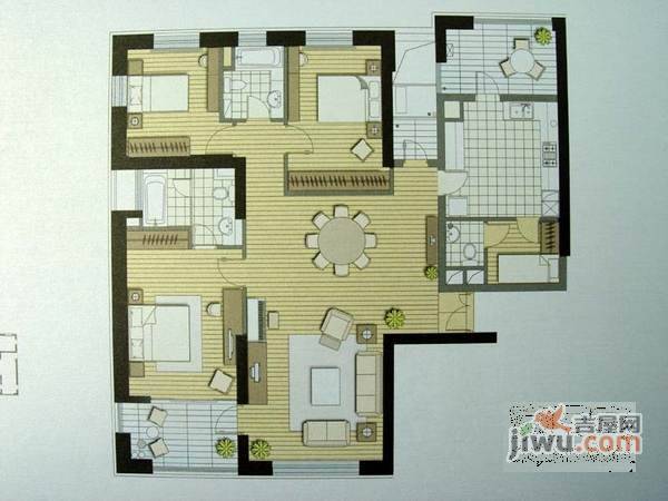 老西门新苑4室2厅2卫290㎡户型图