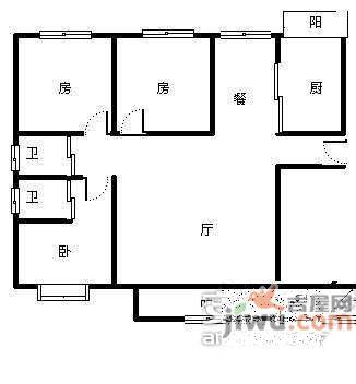 老西门新苑3室2厅2卫288㎡户型图