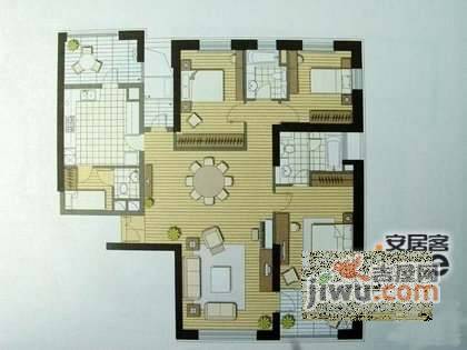 老西门新苑3室2厅3卫198㎡户型图