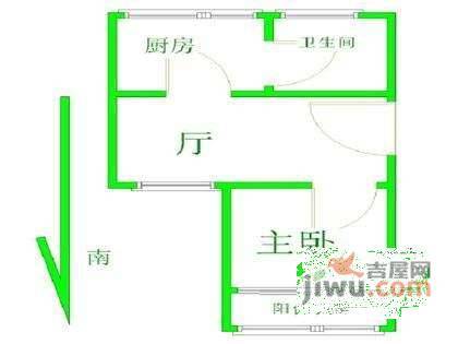 海阳新村2室2厅1卫90㎡户型图