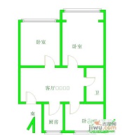 金杨新村十一街坊3室1厅1卫86㎡户型图