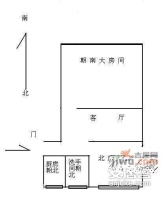 园南一村1室1厅1卫43㎡户型图