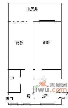 园南一村3室0厅1卫74㎡户型图