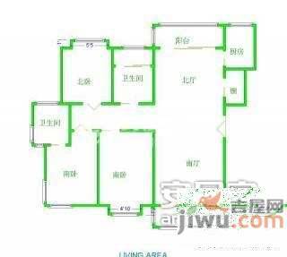 沙田新苑3室2厅2卫176㎡户型图