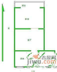 文汇小区1室1厅1卫49㎡户型图