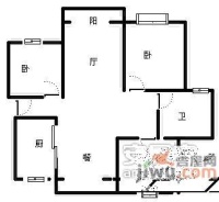 中城绿苑3室2厅1卫120㎡户型图