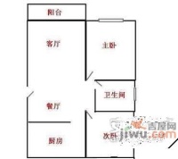 望族新苑2室1厅1卫户型图