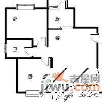 丽水豪庭2室2厅1卫104㎡户型图