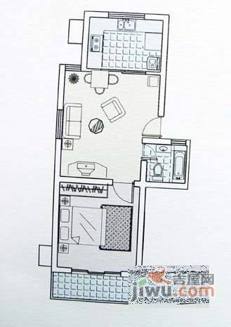 丽水豪庭1室1厅1卫61㎡户型图