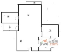 金色贝拉维1室1厅1卫156㎡户型图