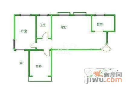 新福康里2室2厅2卫114㎡户型图