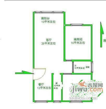 祥和家园2室2厅1卫113㎡户型图