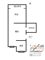 天山新苑1室1厅1卫56㎡户型图