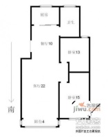 虹康花苑2室1厅1卫87㎡户型图