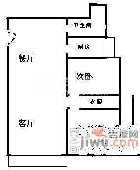 秋水云庐2室2厅1卫124㎡户型图