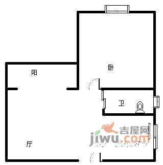 中环家园1室2厅1卫71㎡户型图