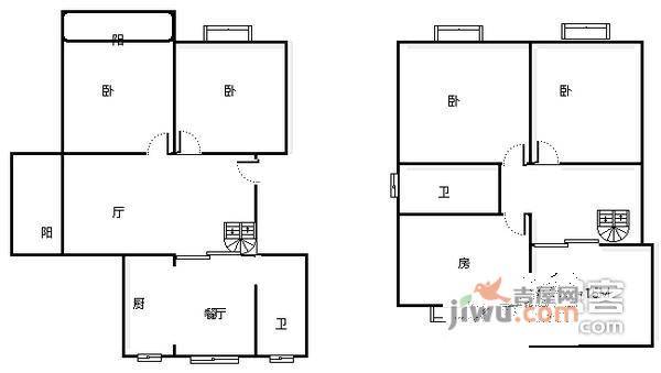 中环家园5室3厅3卫户型图